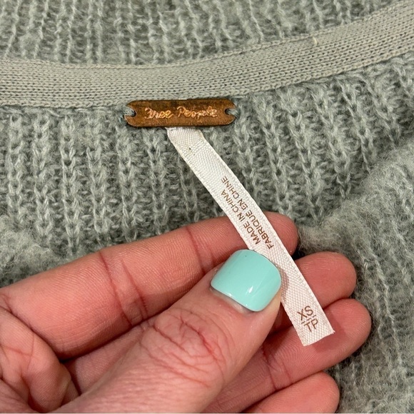 FREE PEOPLE AUTUMN SKY colorblock wool blend PULLOVER woman’s size XS - Picture 3 of 9